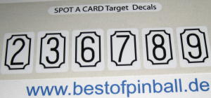 Spot-A-Card Target Decals (Gottlieb)